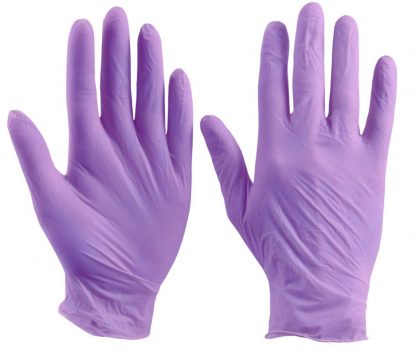 50 x Purple Nitrile Gloves - Powder & Latex Free - Small Medium Large