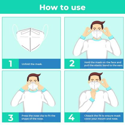 KN95 FFP2 Protective Laboratory Face Mask 5-Layer Protection | Fits most adults | Various Pack Sizes - Image 2
